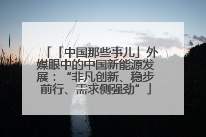 「中国那些事儿」外媒眼中的中国新能源发展：“非凡创新、稳步前行、需求侧强劲”