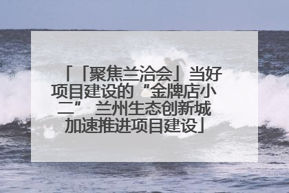 「聚焦兰洽会」当好项目建设的“金牌店小二” 兰州生态创新城加速推进项目建设