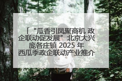 “瓜香引凤聚商机 政企联动促发展”北京大兴庞各庄镇 2025 年西瓜季政企联动产业推介活动圆满举行