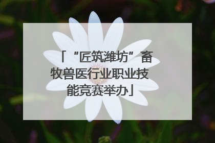 “匠筑潍坊”畜牧兽医行业职业技能竞赛举办