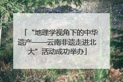 “地理学视角下的中华遗产——云南非遗走进北大”活动成功举办
