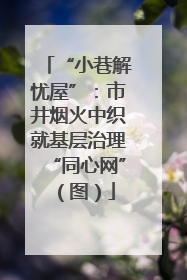 “小巷解忧屋”：市井烟火中织就基层治理“同心网”（图）