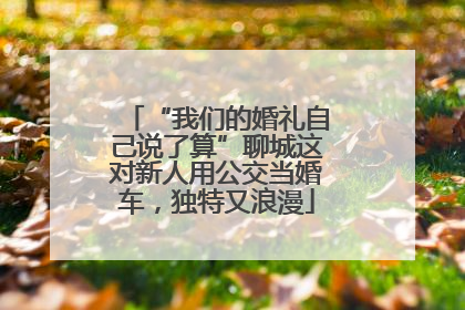 “我们的婚礼自己说了算”聊城这对新人用公交当婚车，独特又浪漫