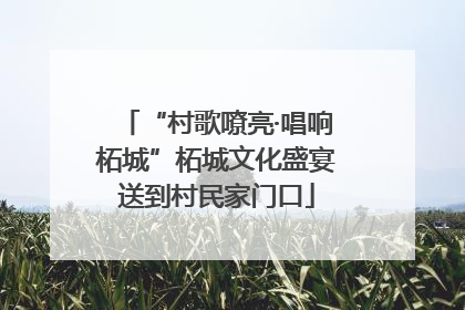 “村歌嘹亮·唱响柘城”柘城文化盛宴送到村民家门口
