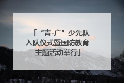“青-广”少先队入队仪式暨国防教育主题活动举行