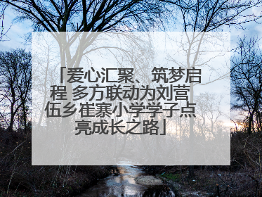 爱心汇聚、筑梦启程 多方联动为刘营伍乡崔寨小学学子点亮成长之路