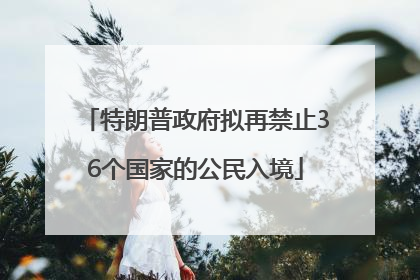 特朗普政府拟再禁止36个国家的公民入境
