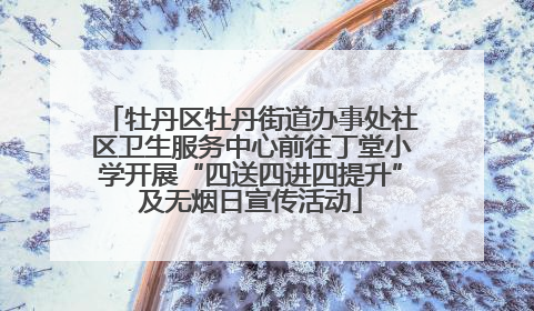 牡丹区牡丹街道办事处社区卫生服务中心前往丁堂小学开展“四送四进四提升”及无烟日宣传活动