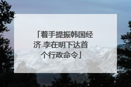 着手提振韩国经济 李在明下达首个行政命令