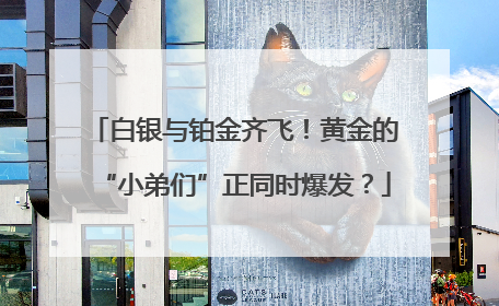 白银与铂金齐飞！黄金的“小弟们”正同时爆发？