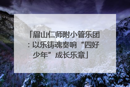 眉山仁师附小管乐团：以乐铸魂奏响“四好少年”成长乐章