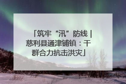 筑牢“汛”防线｜慈利县通津铺镇：干群合力抗击洪灾
