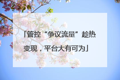 管控“争议流量”趁热变现，平台大有可为