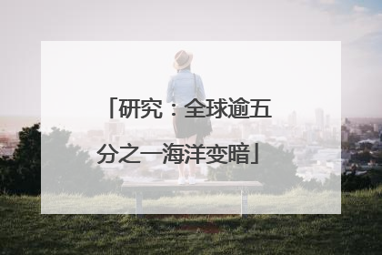 研究：全球逾五分之一海洋变暗