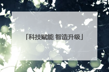 科技赋能 智造升级