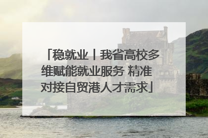 稳就业丨我省高校多维赋能就业服务 精准对接自贸港人才需求