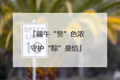 端午“警”色浓 守护“粽”是情