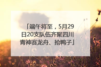 端午将至，5月29日20支队伍齐聚四川青神赛龙舟、抢鸭子