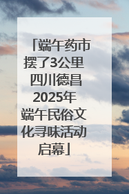 端午药市摆了3公里 四川德昌2025年端午民俗文化寻味活动启幕