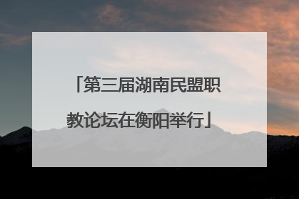 第三届湖南民盟职教论坛在衡阳举行