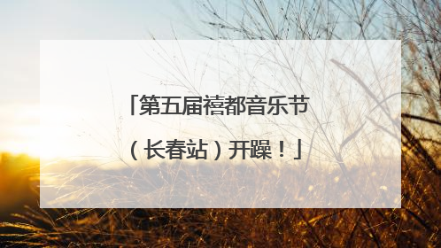 第五届禧都音乐节（长春站）开躁！