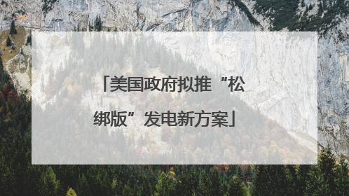 美国政府拟推“松绑版”发电新方案