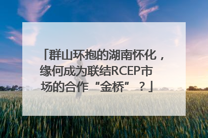 群山环抱的湖南怀化，缘何成为联结RCEP市场的合作“金桥”？
