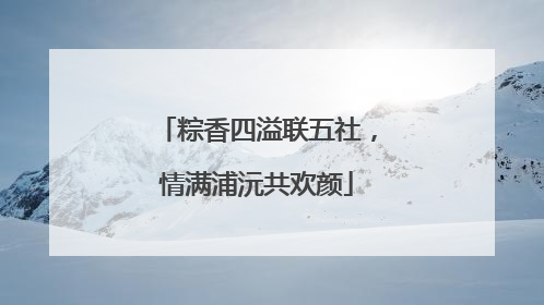 粽香四溢联五社，情满浦沅共欢颜
