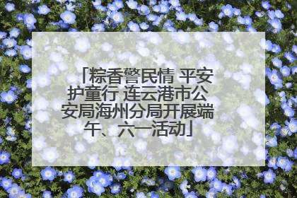 粽香警民情 平安护童行 连云港市公安局海州分局开展端午、六一活动