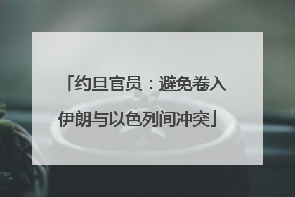 约旦官员：避免卷入伊朗与以色列间冲突