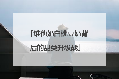 维他奶白桃豆奶背后的品类升级战