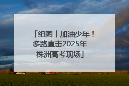 组图丨加油少年！多路直击2025年株洲高考现场