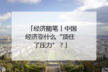 经济随笔丨中国经济靠什么“顶住了压力”？