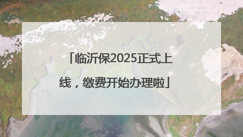 临沂保2025正式上线，缴费开始办理啦