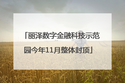 丽泽数字金融科技示范园今年11月整体封顶