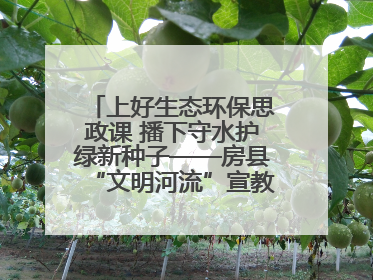 上好生态环保思政课 播下守水护绿新种子——房县“文明河流”宣教活动走进八一希望小学