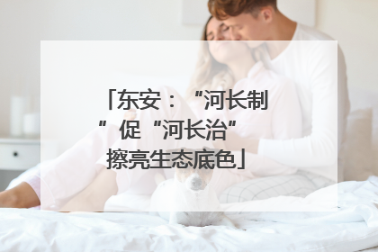 东安：“河长制”促“河长治” 擦亮生态底色