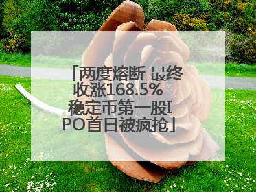 两度熔断 最终收涨168.5% 稳定币第一股IPO首日被疯抢