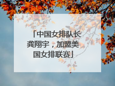 中国女排队长龚翔宇，加盟美国女排联赛
