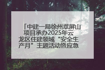 中建一局徐州翠屏山项目承办2025年云龙区住建领域“安全生产月”主题活动暨应急救援演练观摩会