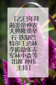 乙巳年拜谒炎帝神农大典隆重举行 铁凝巴特尔王忠林李殿勋张志军林中森等出席 孙伟主持