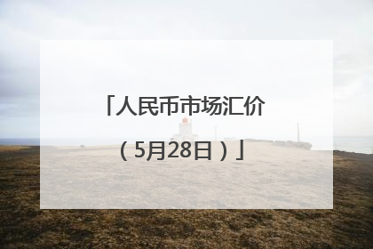 人民币市场汇价（5月28日）