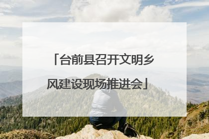 台前县召开文明乡风建设现场推进会