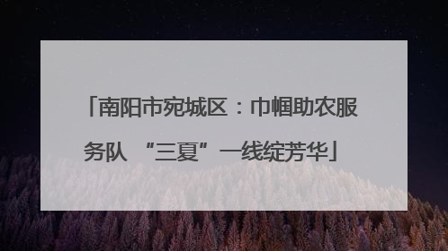 南阳市宛城区：巾帼助农服务队 “三夏”一线绽芳华