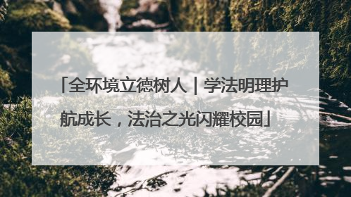 全环境立德树人｜学法明理护航成长，法治之光闪耀校园