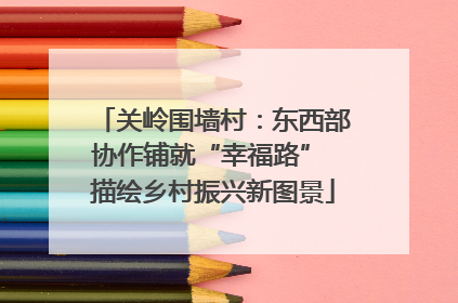 关岭围墙村：东西部协作铺就“幸福路” 描绘乡村振兴新图景