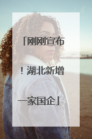 刚刚宣布！湖北新增一家国企