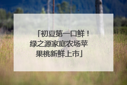 初夏第一口鲜！绿之源家庭农场苹果桃新鲜上市