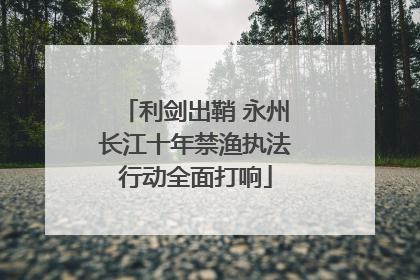 利剑出鞘 永州长江十年禁渔执法行动全面打响