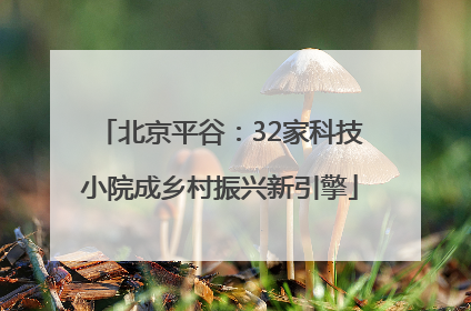 北京平谷：32家科技小院成乡村振兴新引擎
